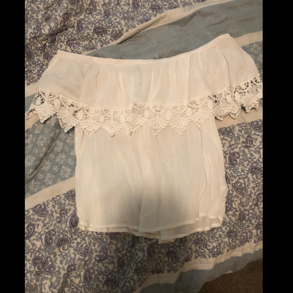 Off the shoulder crop top